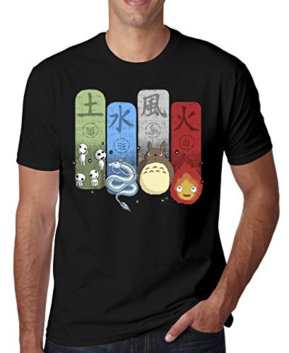 Ghibli Elemental Charms Hombres Camiseta Large