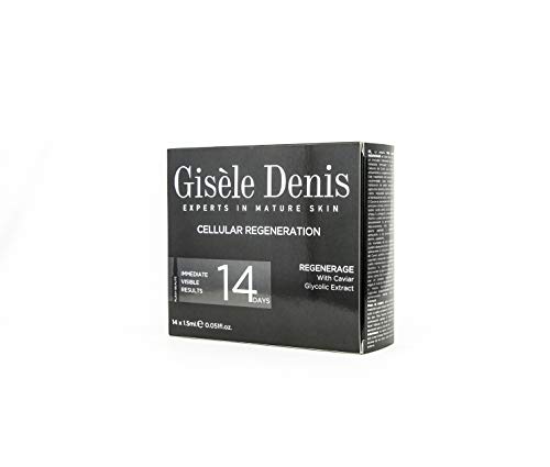 GISÈLE DENIS - Pack de Ampollas Faciales Regenerage, Hidratación Intensiva, Cuidado Facial, con Extracto de Caviar, 14 x 1'5 ml