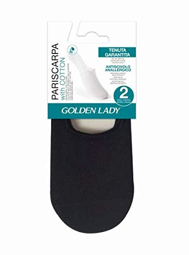 Golden Lady CALZESAL67FNA39 Zapato Invisible SEÑORA Oro Paris Talla 39/42 Color Natural 2 Pares, Unisex Adulto