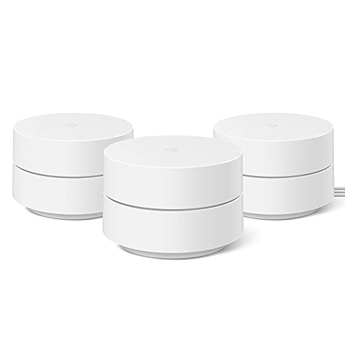 Google Wifi - Enrutador de malla, paquete, juego de 3, para una conexión confiable, cobertura de hasta 85 m² cuadrados por punto