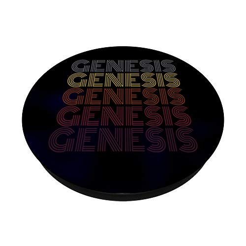 Gráfico 365 Primer Nombre Génesis Retro Patrón Vintage Estilo PopSockets PopGrip Intercambiable