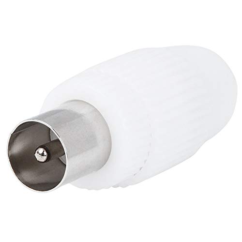 Greluma 7 x Macho + 7 x Hembra Adaptador de Conector Coaxial Aéreo de TV Blanco