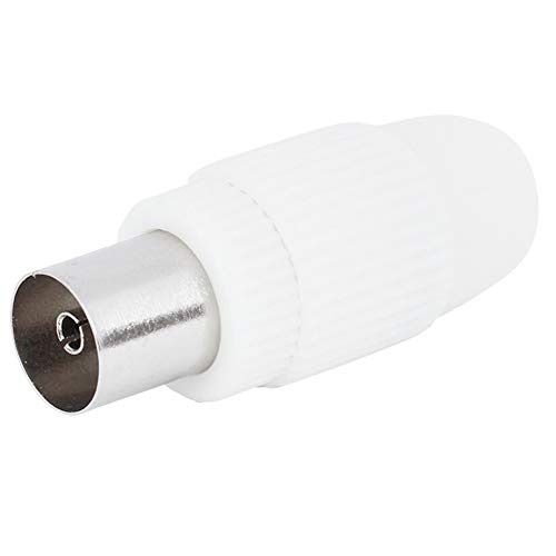 Greluma 7 x Macho + 7 x Hembra Adaptador de Conector Coaxial Aéreo de TV Blanco