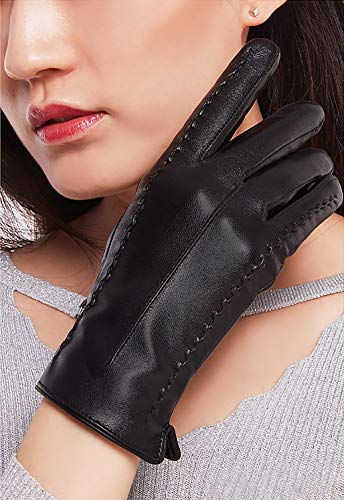 Guantes de Invierno Mujeres Cálido Impermeable Pantalla Táctil A Prueba de Viento Antideslizante Guantes Forro de Lana o Cachemir para Esquí Manejar