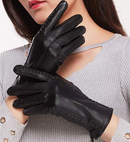 Guantes de Invierno Mujeres Cálido Impermeable Pantalla Táctil A Prueba de Viento Antideslizante Guantes Forro de Lana o Cachemir para Esquí Manejar