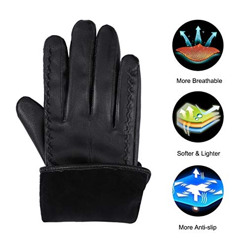 Guantes de Invierno Mujeres Cálido Impermeable Pantalla Táctil A Prueba de Viento Antideslizante Guantes Forro de Lana o Cachemir para Esquí Manejar