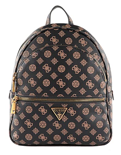 Guess MANHATTAN LARGE BACKPACK, marrón, Talla única, Clásico.