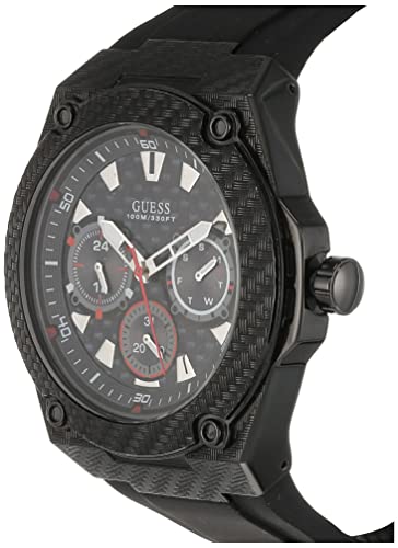 Guess Reloj Cronógrafo para Hombre de Cuarzo con Correa en Silicona W1048G2