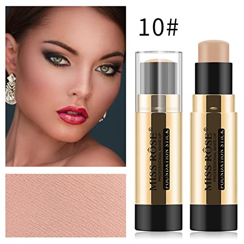 Gujugm Base de Maquillaje en Barra correctora, Corrector Facial con contornos de Cobertura Completa, Base en Crema, Primer humectante, Ocultar imperfecciones, Lápiz reparador blanqueador, 6 Colores