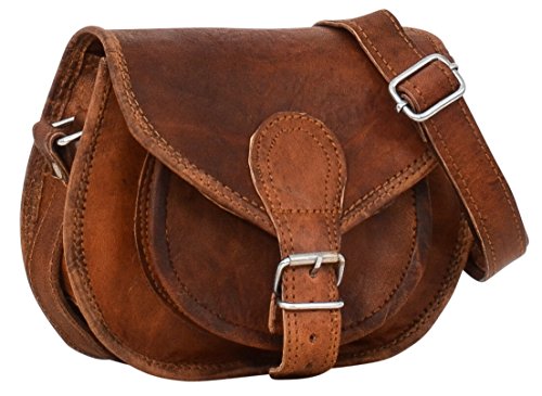 Gusti Cuero nature Claire Bolso Bandolera Vintage Retro Cuero de Cabra Hebilla Elegante Unisex Marrón Práctico Elegante Auténtico Regalo K53b