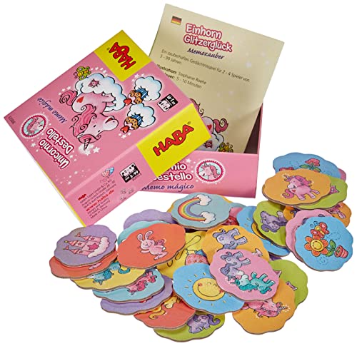 HABA - Unicornio Destello – Memo mágico-ESP Juego de Mesa (Habermass H305513)