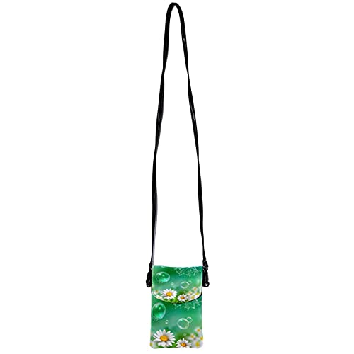 Haminaya Bolso Bandolera para Celular Pequeño para Mujer Pompas De Jabón Manzanilla Bolso Bandolera Mini Multifunción Chicas Señoras Bolso del Monedero del Teléfono Celular 19x12x2cm