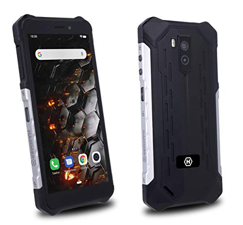 Hammer Iron 3 5.5" IPS, IP68 Robusto Smartphone Militar, Resistente al Agua, a Prueba de Golpes, a Prueba de Polvo, Mega batería 4400mAh, Dual SIM, 16GB de Memoria, Dual SIM, GPS - Plata