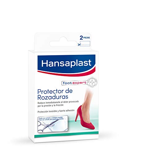 Hansaplast Protector de rozaduras, apósitos adhesivos para un alivio inmediato del dolor, tiritas transparentes anti rozaduras y anti ampollas, 1 x 2 unidades