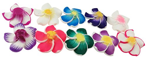 Hermoso colorido mini diámetro de 3,6 cm artificial frangipani Plumeria hawaiana flor 50 piezas para bodas, fiestas, hogar, oficina, decoración de trabajo a mano (color surtido)