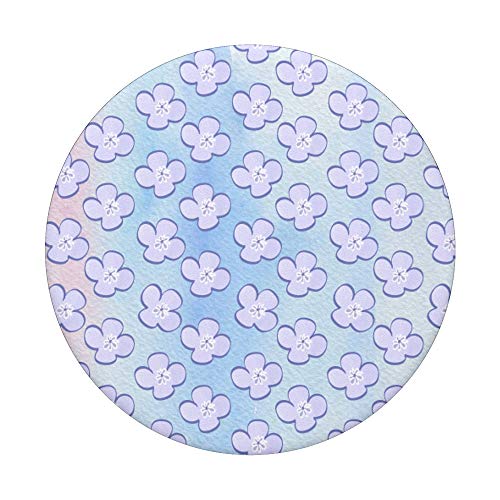 Hibisco Pastel Lila Claro Púrpura Acuarela Estética PopSockets PopGrip Intercambiable