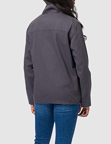 HIKARO Chaqueta con Cremallera Mujer, Gris (Charcoal), 38 (Talla del fabricante: Small)