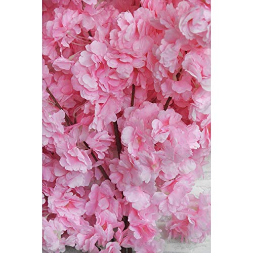 HOGAR Y MAS Flores Almendro Artificiales decoración jarrones Set de 3, Ramas Flores de Interior Decorativas 100 cm - Rosa