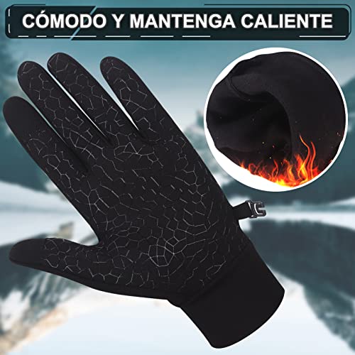 HoloHolo Guantes de Ciclismo Invierno,Impermeables,Pantalla Táctil a Prueba de Viento Guantes para Correr, Conducir, Ciclismo, Escalar,Hombres y Mujeres