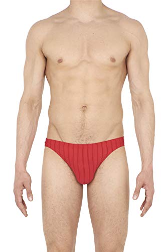 HOM - Para Hombres - Comfort Micro Briefs 'Chic' - Slip semitransparentes - Red - Tamaño L