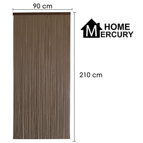 HOME MERCURY – Cortina plana para puerta exterior o interior, material PVC – libre de insectos (210x90CM, PERFIL MARRON P18)