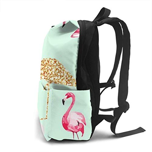 Homebe Mochila Unisex, Mochilas y Bolsas For Teen Girls Boys,Flaming Flamingo College Student Computer Laptop Bolsas,Travel Hiking Print Daypack For Women Men