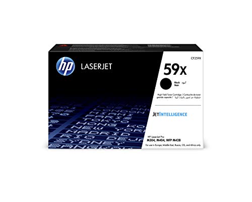 HP 59X CF259X - Cartucho Tóner de Alta Capacidad, de 10.000 Páginas, para Impresoras HP Laserjet PRO M404N, M404DN, M404DW, MFP M428DW, MFP M428FDN, MFP M428FDW y M304A, Negro