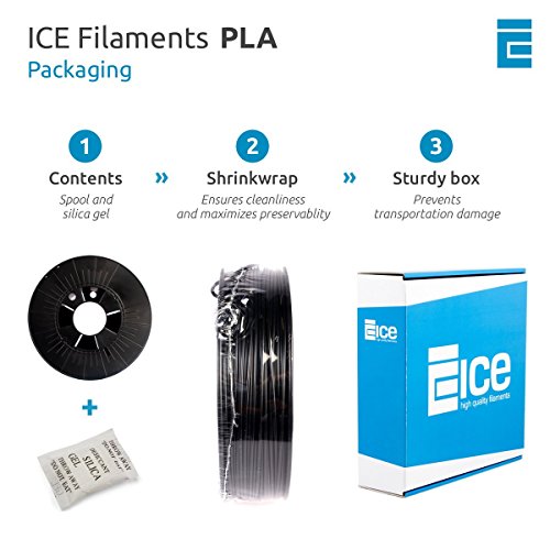 ICE Filaments ICEFIL1PLA119 filamento PLA,1.75mm, 0.75 kg, Blanco "Wintershine White"