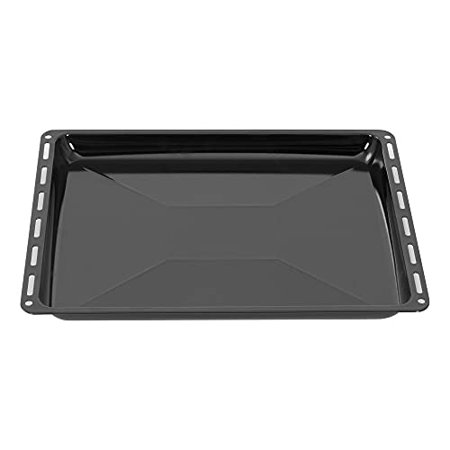 ICQN Bandeja de horno 422 x 370 x 30 mm, bandeja de goteo esmaltada para horno y estufa, adecuada para ELECTROLUX, AEG, IKEA, ZANUSSI, JUNO, ZOPPAS resistente a los arañazos y al óxido, 42,2x37x3 cm