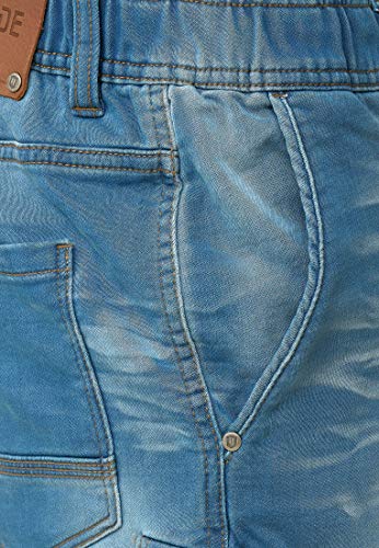 Indicode Caballero Chandos Pantalones Cortos Cargo con 6 Bolsillos de Estilo Vaquero Desgastado 84 % algodón | Más Corto Pantalón Regular Fit Stretch Pantalones Men Pants para Hombres Blue Wash M