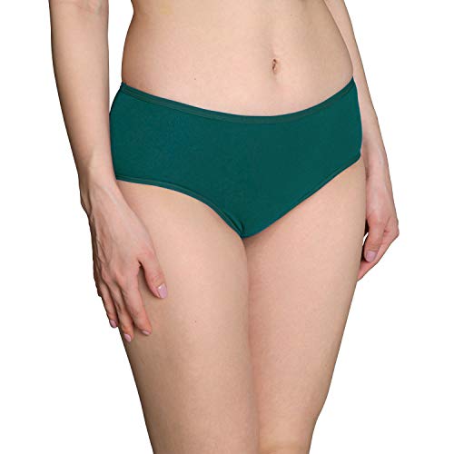 INNERSY Bragas Mujer Algodón Culotte de Sexy y Cómoda Ropa Interior Pack de 6 (M-EU 40, Oscuro)