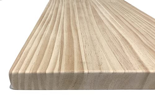 IVERICO® - Tablero de Madera Maciza, Pino Radiata, Natural, Lijado, Cara Principal sin Nudos, para Mesas, Encimeras, Escritorios. Corte a Medida: (30mm, Sin Barnizar, 119 x 60 cm)