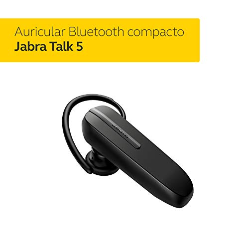 Jabra Talk 5 – Auricular Monoaural In-Ear – Llamadas inalámbricas y claras - Conexión sencilla con dispositivos móviles - Batería de larga duración de hasta 11 horas con una sola carga – Negro