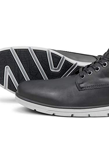 JACK & JONES JFWTUBAR Leather STS, Chukka Boots Hombre, Gris(Anthracite Anthracite), 40 EU