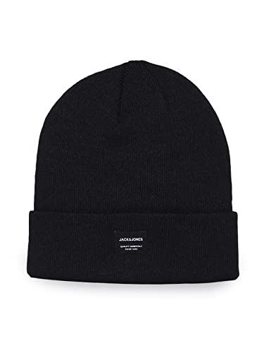 JACK & JONES JJDNA BEANIE NOOS, Gorro de punto Hombre, Negro (Black), Talla única