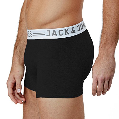 JACK & JONES SENSE TRUNKS 3-PACK Bóxer, Negro, Medium (Pack de 3) para Hombre