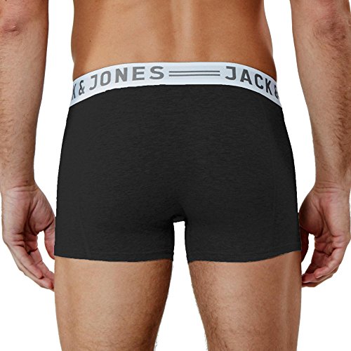 JACK & JONES SENSE TRUNKS 3-PACK Bóxer, Negro, Medium (Pack de 3) para Hombre