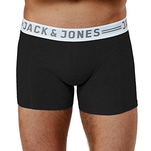 JACK & JONES SENSE TRUNKS 3-PACK Bóxer, Negro, Medium (Pack de 3) para Hombre