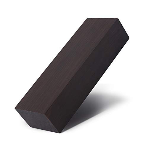 Jeankak Madera de ébano Negro, Madera de ébano Natural, Herramientas de Material de Bricolaje para Herramientas de Instrumentos Musicales (12 * 4 * 2,5 cm)