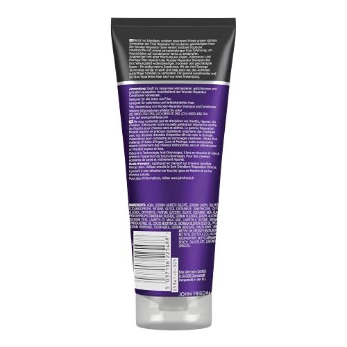 John Frieda Frizz Ease Wunderder - Champú reparador (250 ml) - Reparación inmediata, suavidad y protección duradera