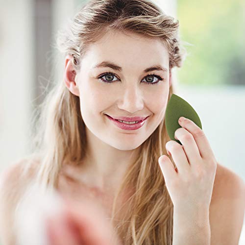 Juego de esponjas de maquillaje, mezclador de esponjas de maquillaje de 6 piezas, esponja para mezclar, líquido impecable, crema y polvo, y 1 rejilla de secado adicional para esponjas de maquillaje