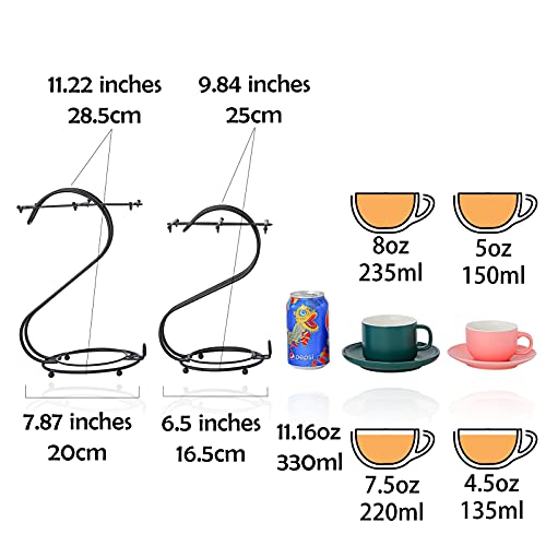 Juego de Tazas de Cafe de Cerámica (220ml) con Platillo y Portavasos, Candiicap Tazas de Capuchino para Capuchino, Latte, Espresso, Americano, Té(220ml,Rosa Mate)