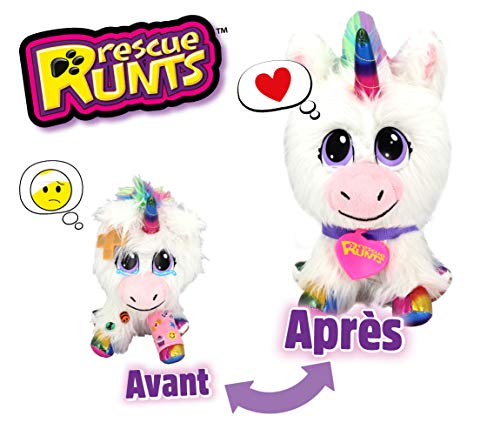 Juguete de Unicornio para niños de Rescue Runts, Juguete Veterinario, Rainbow, 3 años en adelante