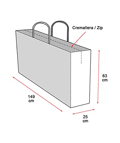 K´Foam Store Bolsa de Transporte y Almacenaje para Colchón Volkswagen T5,T6, T6.1, Multivan, California Beach y Caravelle | Color Gris| 149x63x25 cm