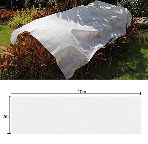 KAHEIGN 2 x 10M Vellón de Protección Contra Heladas para Plantas, 30g/m² Vellón de Jardín Paño Anticongelante para Plantas Tejido Fitosanitario de Invierno, Portada de Pájaros e Insecto