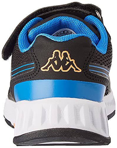 Kappa Faster EV, Zapatillas Deportivas, Negro/Azul/Naranja, 32 EU