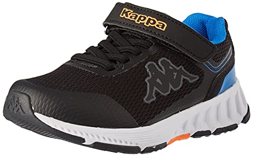 Kappa Faster EV, Zapatillas Deportivas, Negro/Azul/Naranja, 32 EU