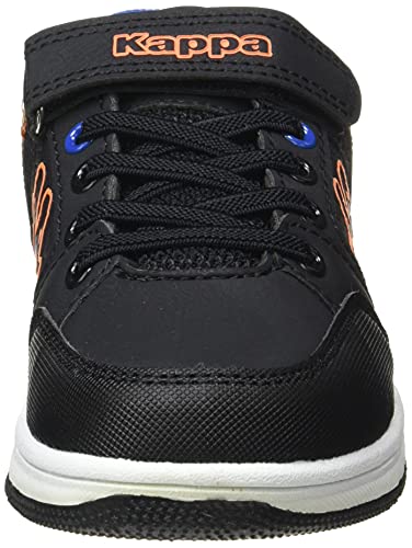 Kappa Kash Low EV, Zapatillas Deportivas, Negro/Naranja, 32 EU