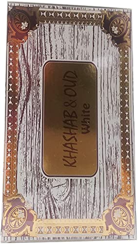 Khashab y Oud (Blanco) 100ml | Eau de Arabian Parfum | Oud Woody Musk Aroma (para hombres y mujeres) (Unisex)