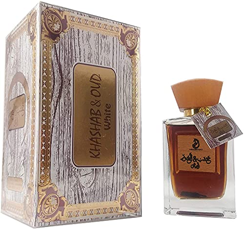 Khashab y Oud (Blanco) 100ml | Eau de Arabian Parfum | Oud Woody Musk Aroma (para hombres y mujeres) (Unisex)